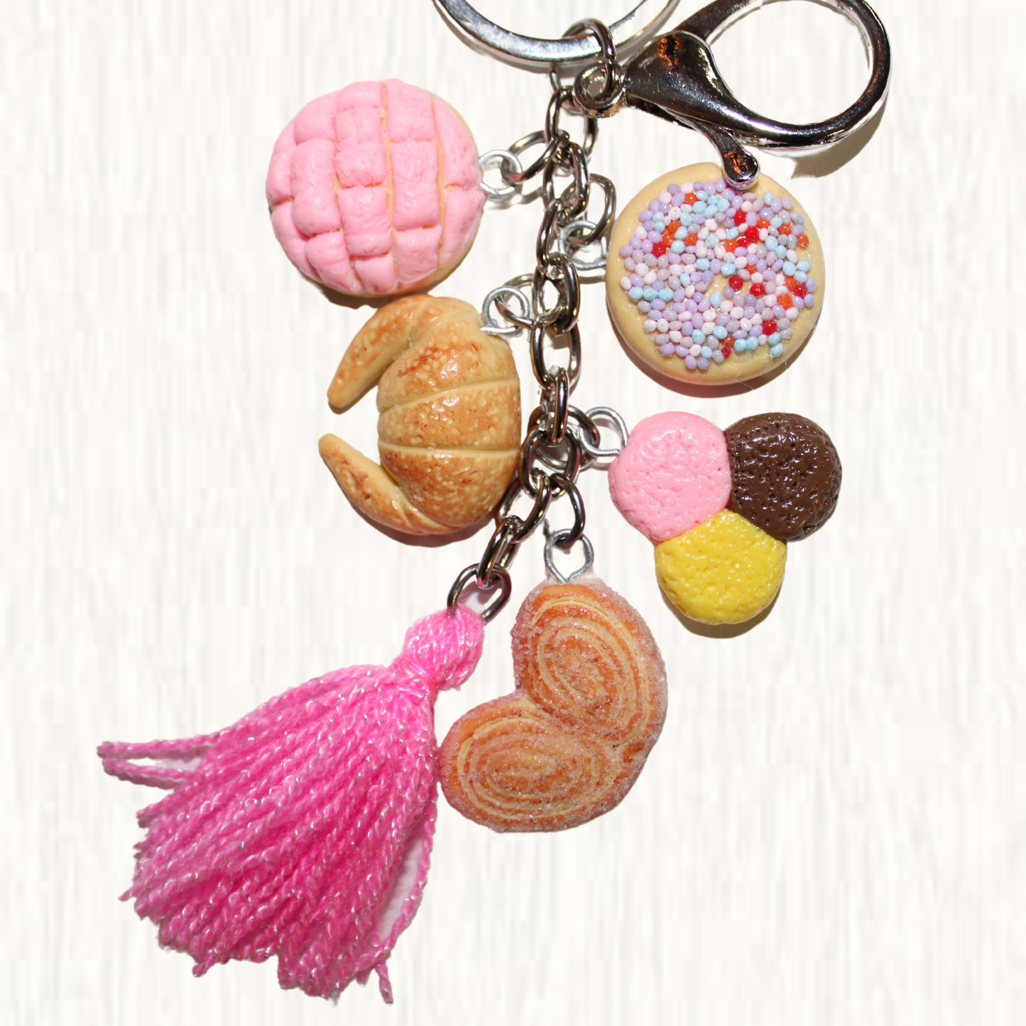 Pan Dulce Cold Porcelain Handmade Key Chain