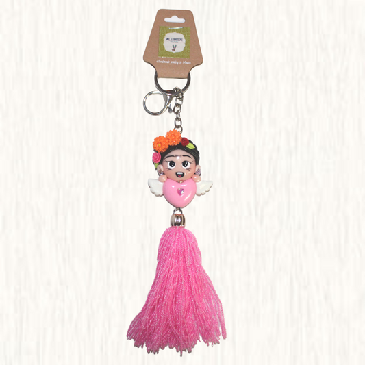 Frida Milagrito Cold Porcelain Handmade Key Chain