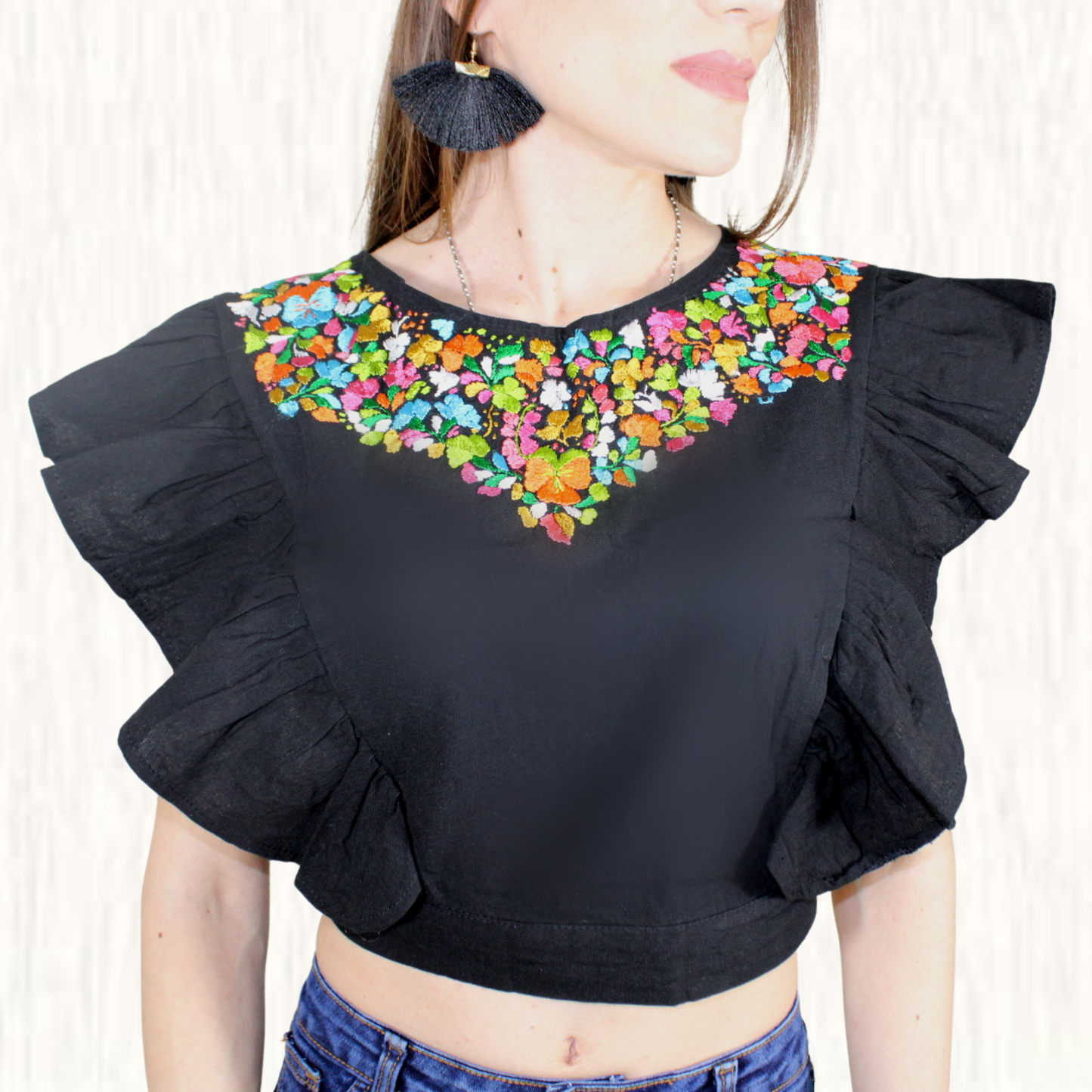 Bonita Olan Hand Embroidered Top