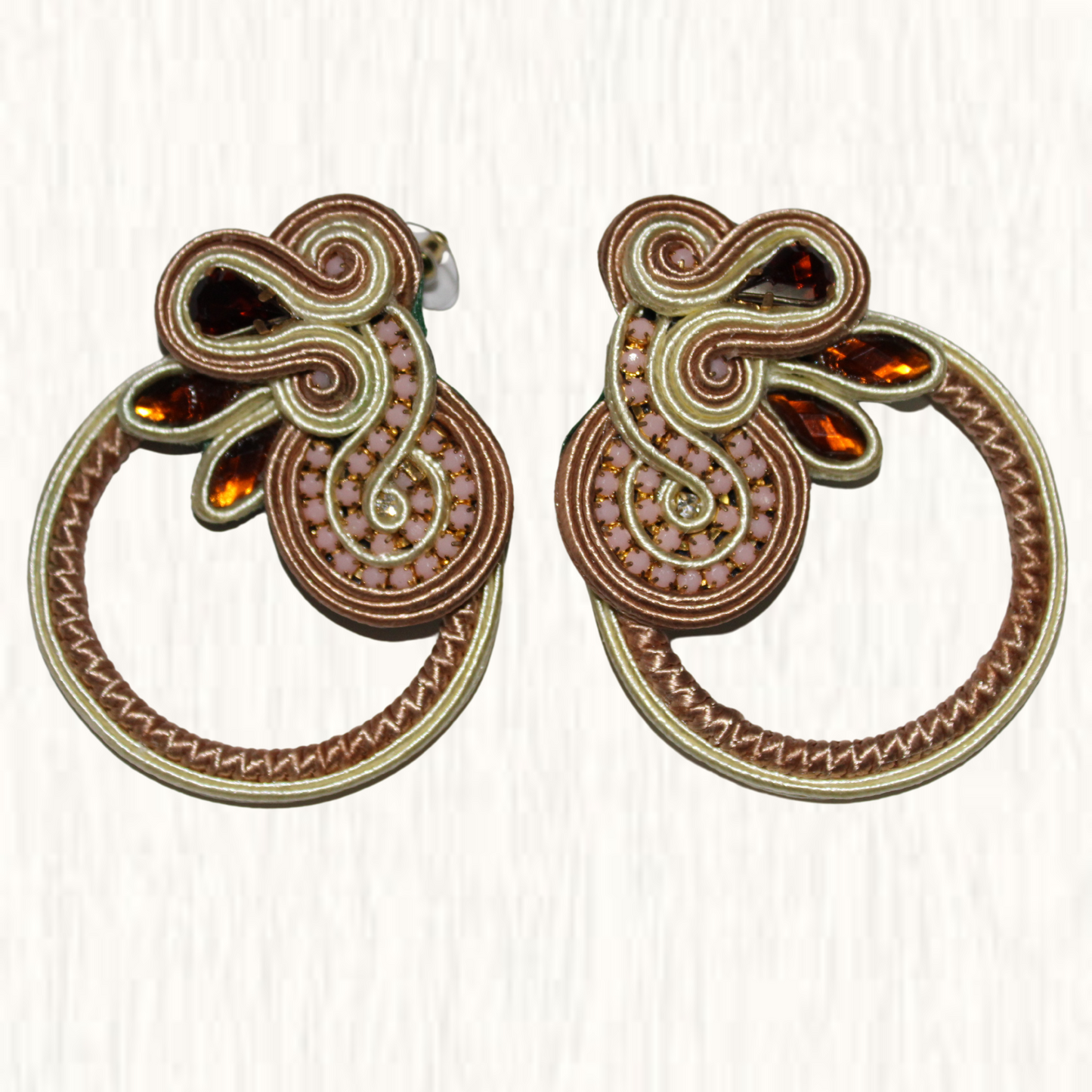 Soutache Earring Caramelo Miel