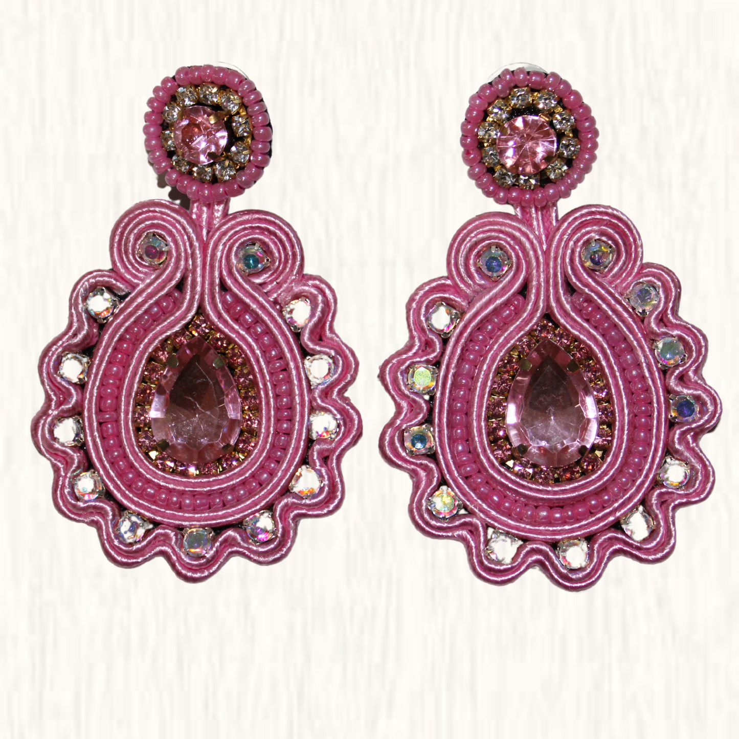 Soutache Earring Rosa Palo